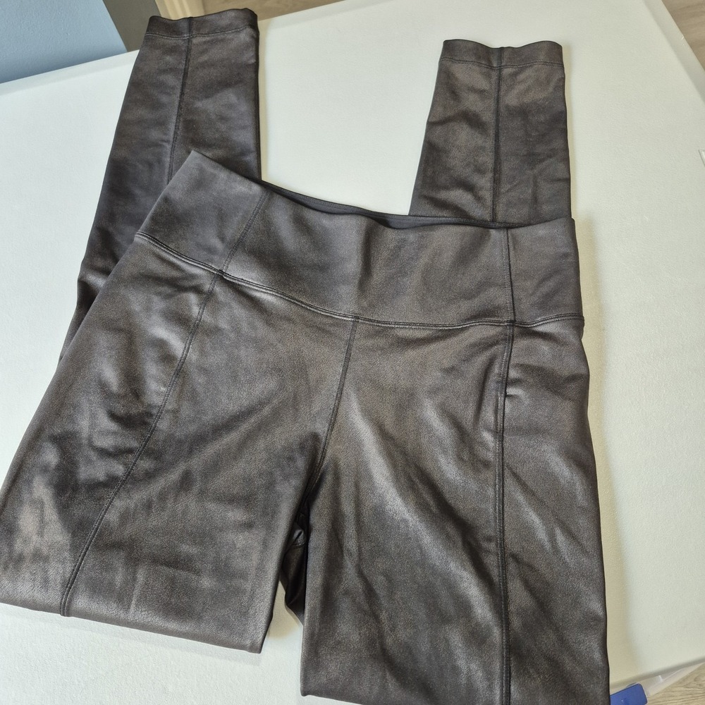 Athleta Delancey Gleam Tight Womens Small Faux Leather Office Career Holiday